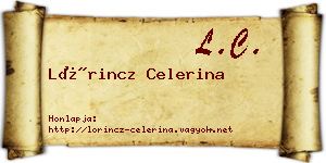 Lőrincz Celerina névjegykártya